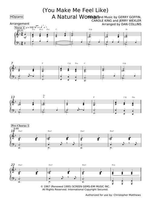 You make me feel like a natural woman - Carole King