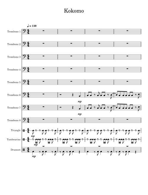 Kokomo by The Beach Boys (Arranged for 8 Trombones and Percussion)