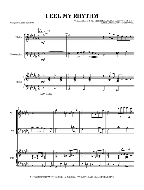 Feel My Rhythm (Arr. Joseph Burrows) - Red Velvet (String Ensemble)