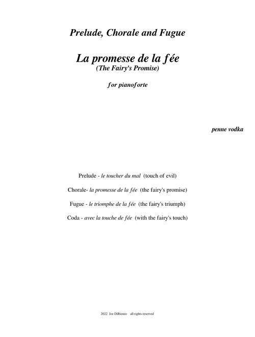 Prelude, Chorale and Fugue - La promesse de la fée