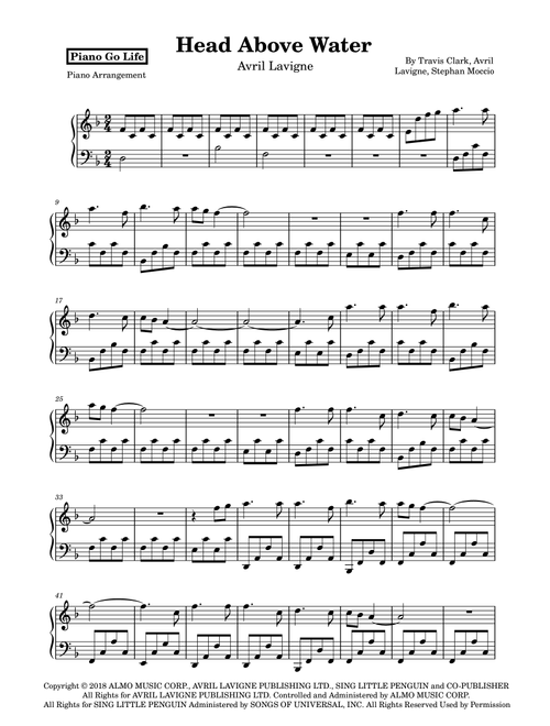 Head Above Water (Arr. Piano Go Life) - Avril Lavigne (Piano Solo)