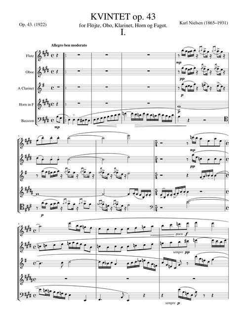 Carl Nielsen Wind Quintet Op. 43