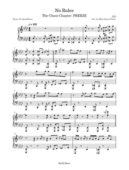 No Rules - TXT (Shin Giwon Piano)