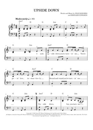 Play Official version of Upside down Sheet Music by Diana Ross for