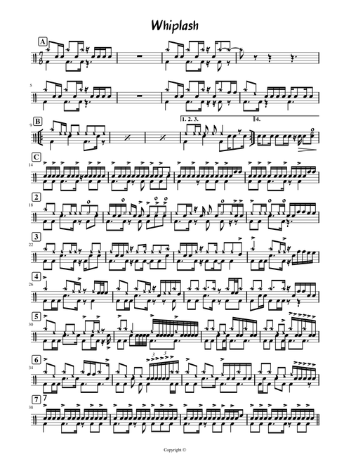 Whiplash drum part