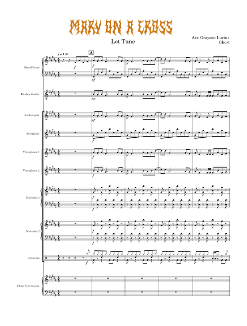 Mary On A Cross (Front Ensemble)