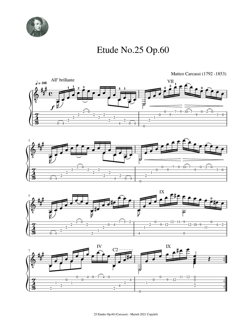 Carcassi In Tablature De Ben Bolt | Acheter Dans La Boutique