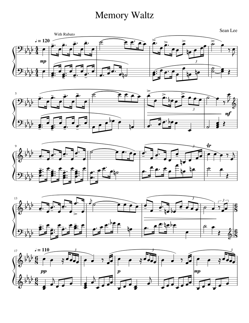 【mellfy memory】Check and ribbon waltz OP score_0.png@850x1100?no-cache=