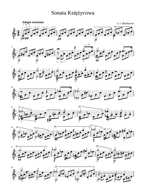 Beethoven – Piano Sonata No. 14 – Adagio sostenuto (Moonlight Sonata)