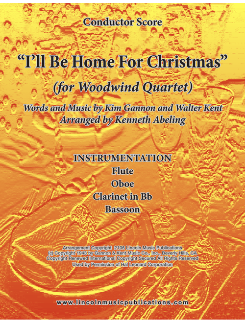I'll Be Home For Christmas (Arr. Kenneth Abeling) - Rascal Flatts (Woodwind Ensemble)
