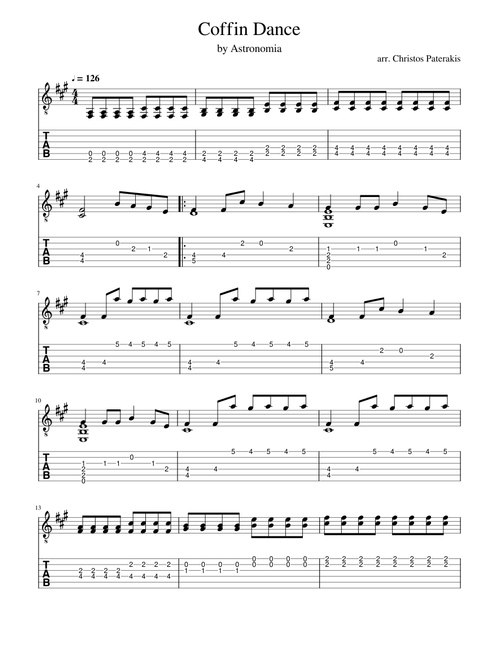 Coffin_Dance for guitar