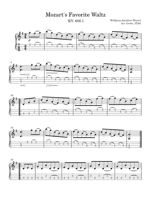 Valse Favorite – Wolfgang Amadeus Mozart