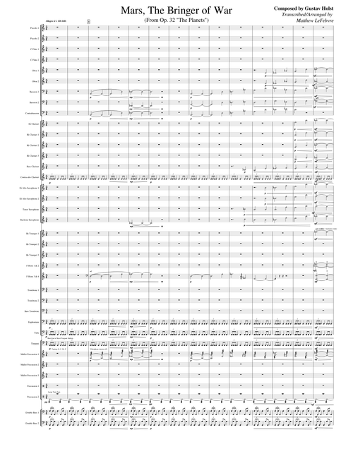 Mars, The Bringer of War (Transcribed for Concert Band)