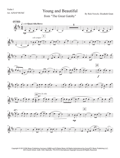 Young And Beautiful (Arr. AZSAP MUSiC) - Lana Del Ray (String Quartet)