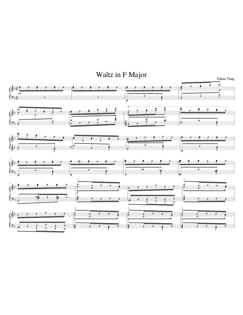 Waltz in F Major Sheet music for Piano (Solo)