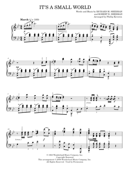 It's A Small World [Classical version] (arr. Phillip Keveren) - Sherman Brothers