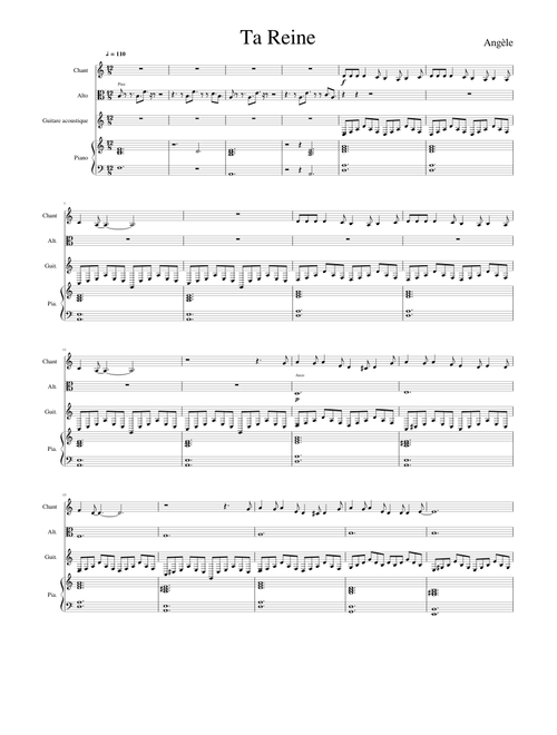 Ta Reine - Angèle (arrangement)