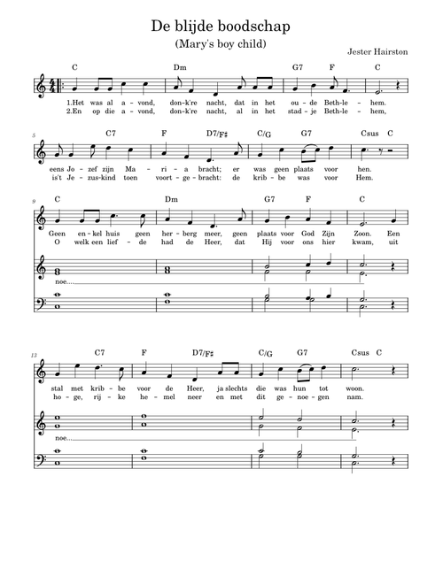 De blijde boodschap (Mary's Boy Child) – Jester Hairston