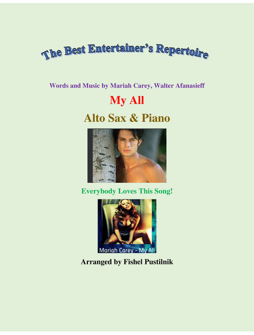 My All (Arr. Fishel Pustilnik) - Mariah Carey (Instrumental Duet and Piano)