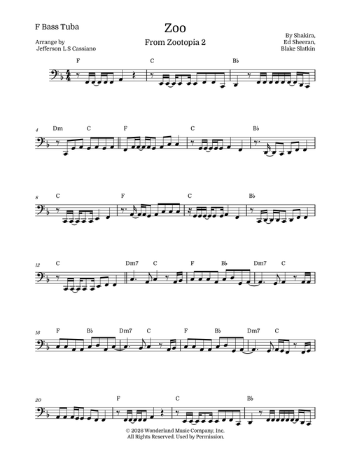 Zoo (Arr. Jefferson LS Cassiano) - Shakira (Tuba and Piano)
