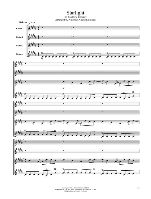 Starlight (Arr. Antonius Agung Setiawan) - Muse (Solo Guitar)