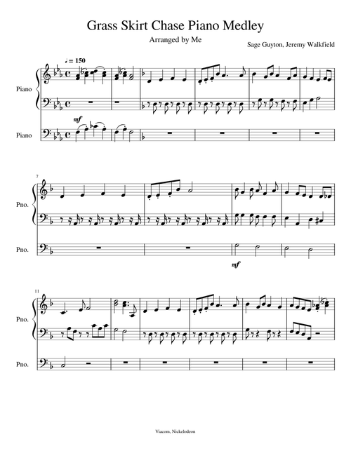 Grass Skirt Chase Piano Medley