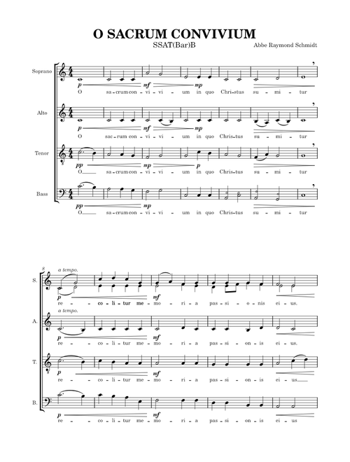 O Sacrum Convivium - SSAT(B)B