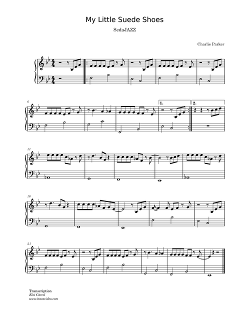 My little suede shoes – Charlie Parker
