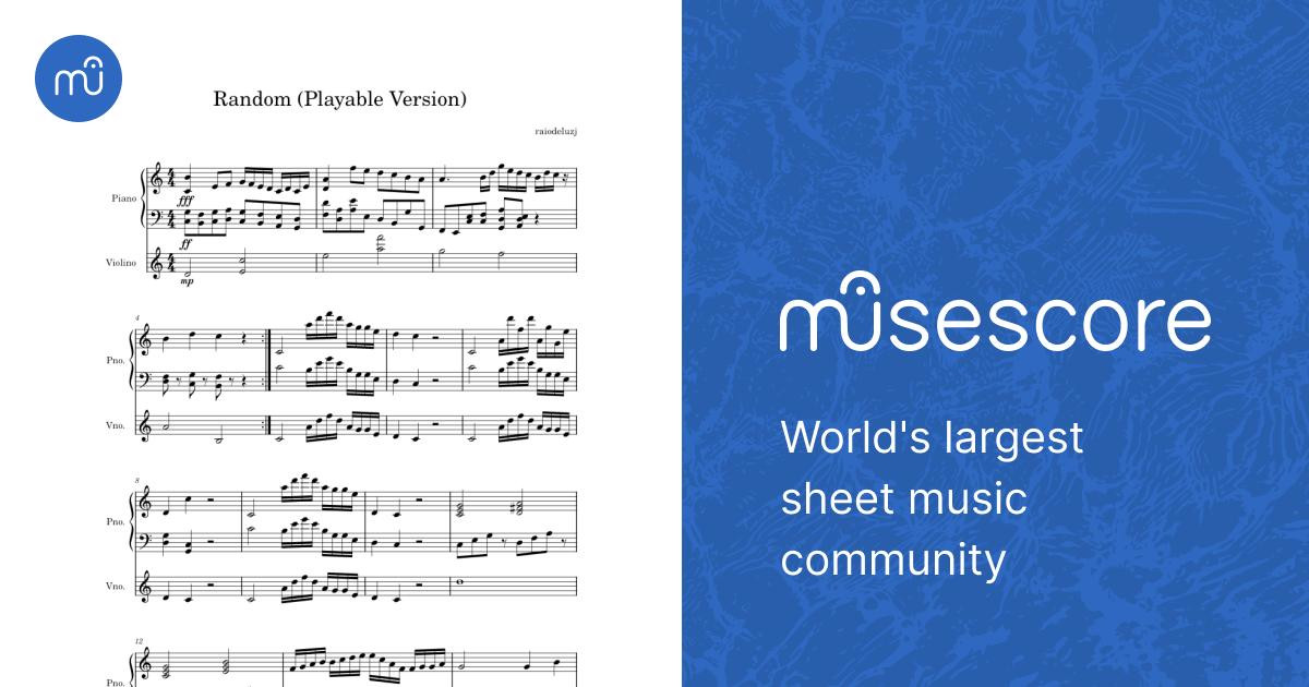 Random (Playable version) Sheet Music for Piano, Violin (Solo ...