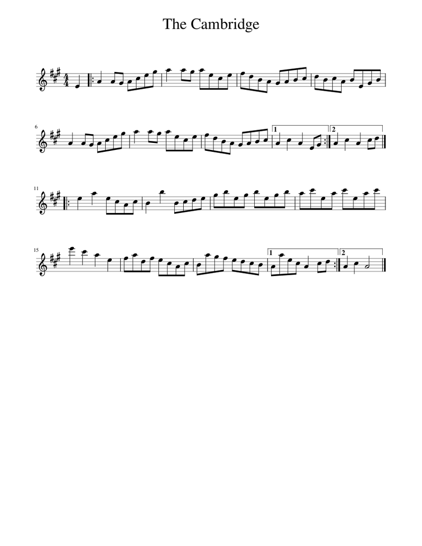 The Cambridge Sheet music for Piano (Solo)