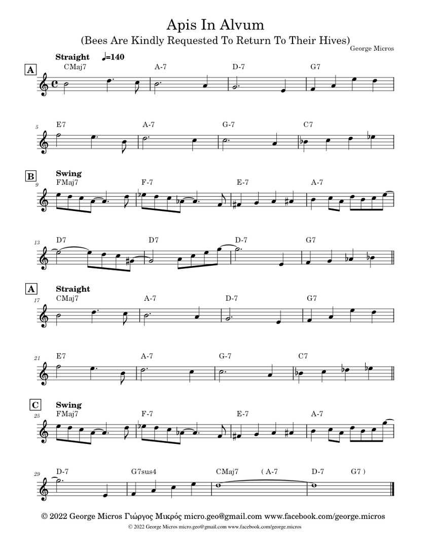Apis In Alvum Sheet music for Piano (Solo)