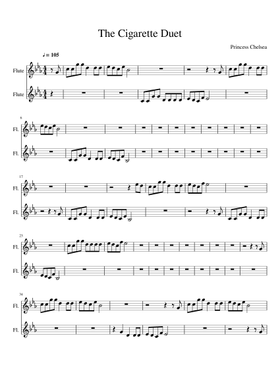 cigarette duet piano Free The Cigarette Duet by Princess Chelsea sheet music