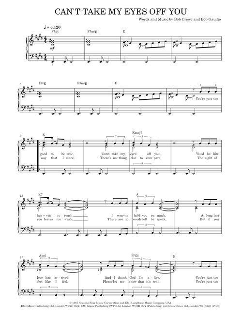 Can't Take My Eyes Off You - Frankie Valli (Solo)