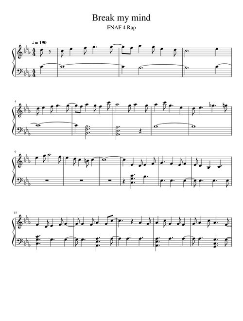 Break my mind fnaf 4 song