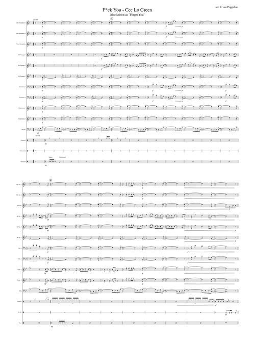 Fuck You! / Forget You – Cee Lo Green Brass Band / Concert band