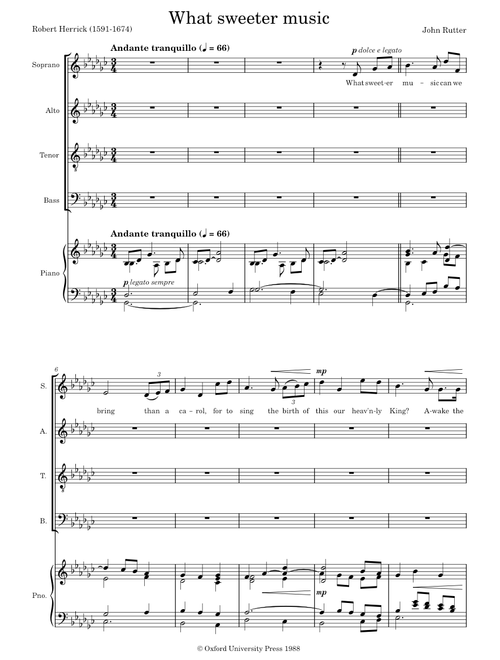 What Sweeter Music – John Rutter