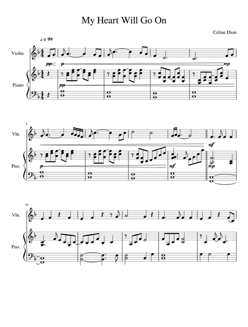 My Heart Will Go On Violin