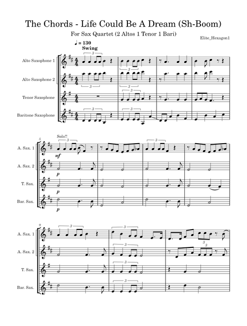 Sax AATB Quartet sheet music by akrasax | Play, print, and