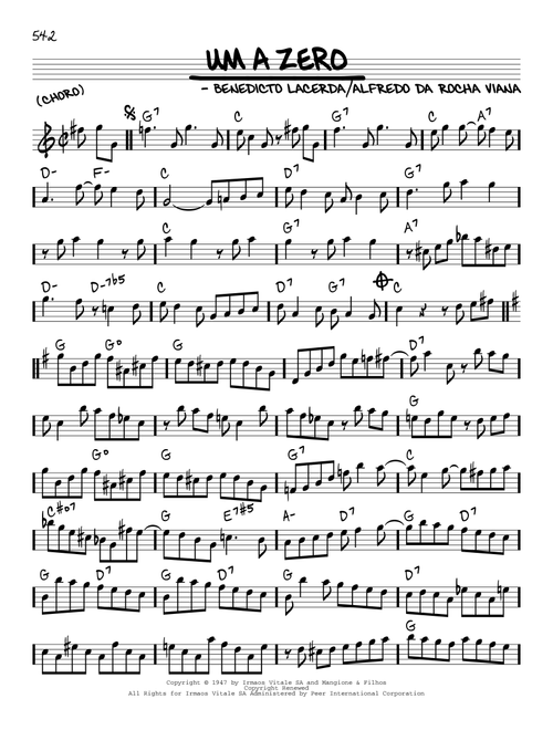 Um A Zero - Benedicto Lacerda, Alfredo Da Rocha Viana (Real Book - Melody-Chords)