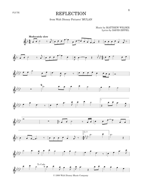Reflection (Pop Version) (from Mulan) - Christina Aguilera (Flute Solo)