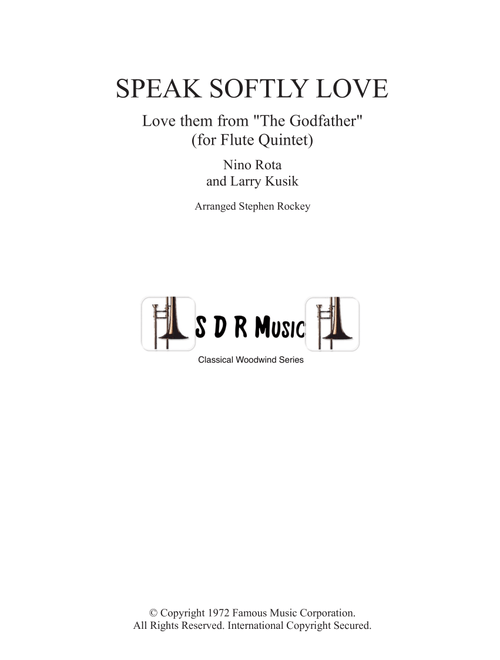 Speak Softly Love (Arr. Stephen Rockey) - Nino Rota (Woodwind Ensemble)