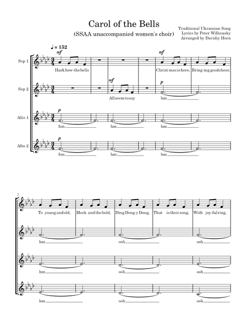 Carol of the Bells – Misc Traditional