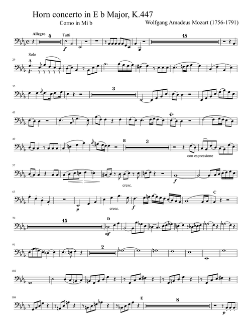 Complete 3rd Horn Concerto: Mozart