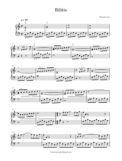 Bilitis – Francis Lai Francis Lai - Bilitis