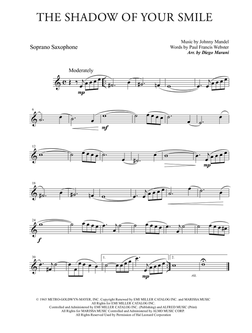 The Shadow Of Your Smile (Arr. Diego Marani) - Johnny Mandel (Woodwind Ensemble)