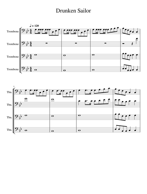 Drunken Sailor Trombone Quartet