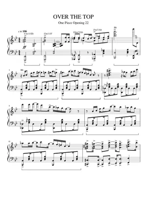 Over The Top piano arrange – One Piece Sheet music for Piano Over The Top piano arrange – One Piece Sheet music for Piano