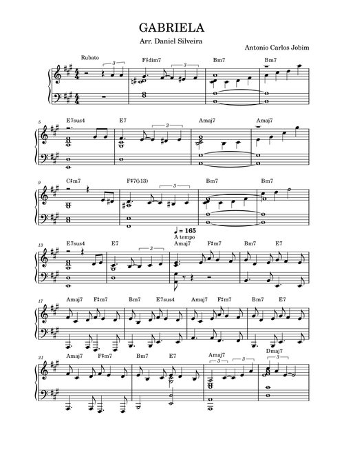 Gabriela (Arr. Daniel Silveira) - Antonio Carlos Jobim (Piano Solo)