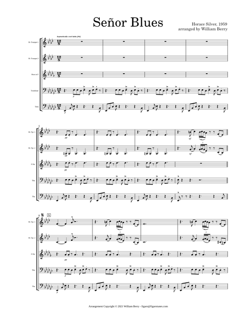 Señor Blues – Horace Silver/arranged by William Berry