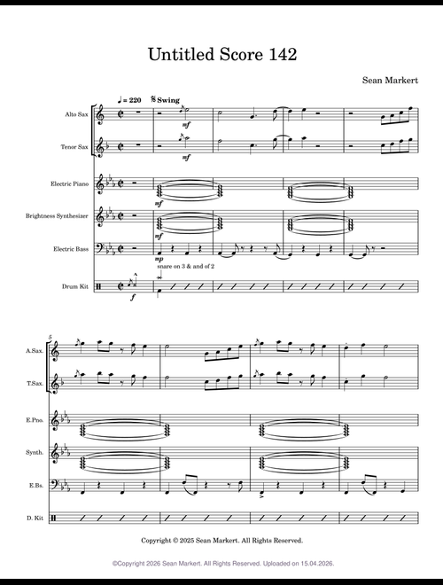 Sean Markert | Free sheet music | Download PDF or print on